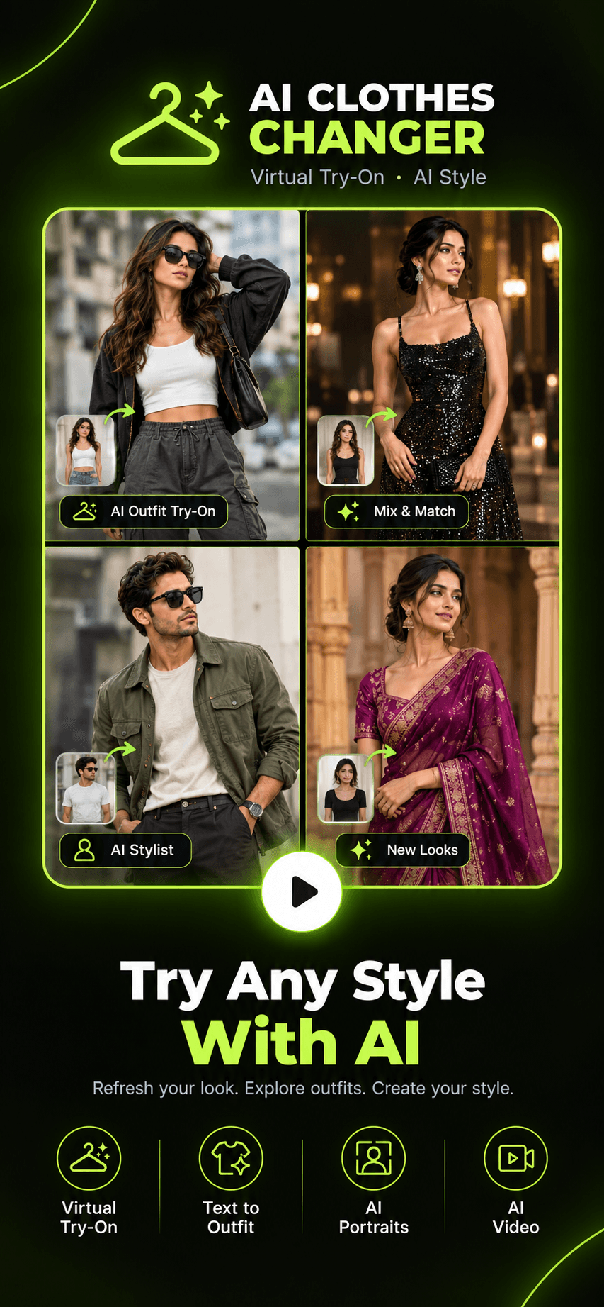 AI Clothes Changer & Try On app screenshot