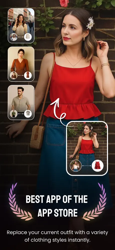 AI Outfit Maker virtual try-on app screenshot